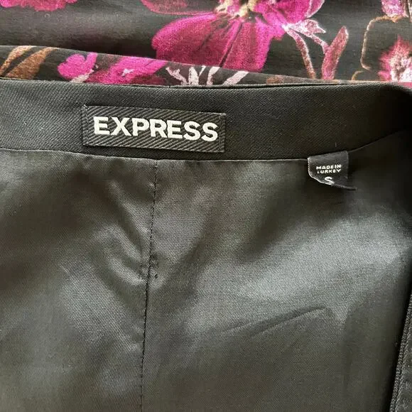 Express Black Tailored Vest Women Y2K Button Front Waistcoat Career Size S - Picture 4 of 8